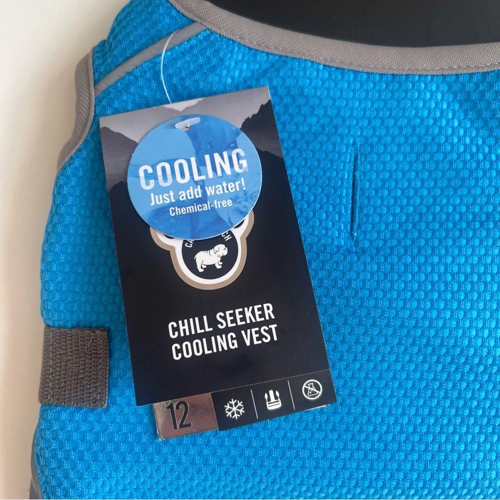 Canada Pooch Chill Seeker Cooling Vest - Blue - Size 12